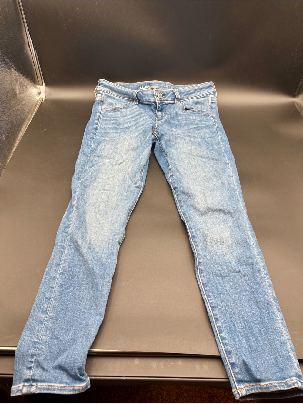 American Eagle Next Level Stretch Jegging Jeans Blue Wash Size 8 Short